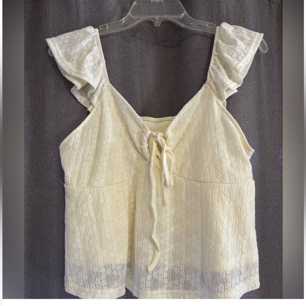 Off white lace top